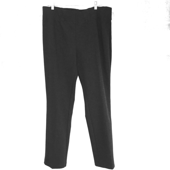 NWT Nice Chico’s Heather Grey Straight-Leg Pants - Picture 1 of 4